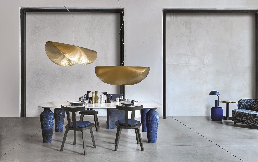 Lampe suspension Brass⎮ Showroom Immodesign - Binova & Armony cuisine - Showroom La Garenne Colombes